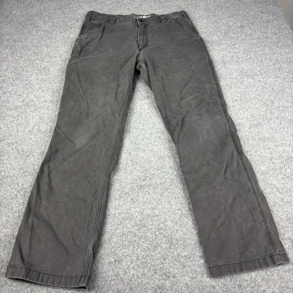 Carhartt Pants Mens 36x34 (Fits 36x33) Charcoal Gray Rugged Flex Relaxed Fit EUC